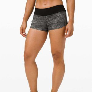 Lululemon Speed Up Short 2.5" sz 4 Velocity Mesh Island Mist Black/Black